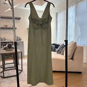 NWOT Kate Spade Green Gingham Bow Dress